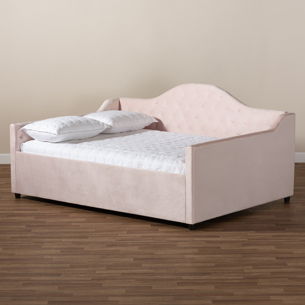 Baxton Studio - Perry Daybed in Light Pink - CF8940-Light Pink-Daybed-Q view 5
