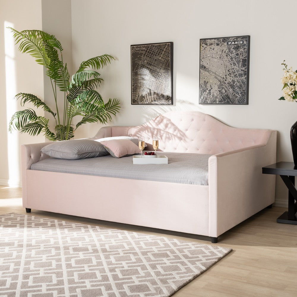 Baxton Studio - Perry Daybed in Light Pink - CF8940-Light Pink-Daybed-Q view 6