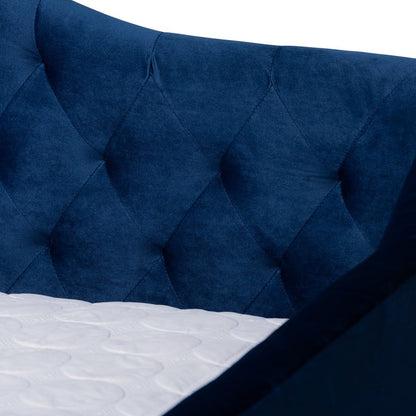 Baxton Studio - Perry Daybed in Royal Blue - CF8940-Navy Blue-Daybed-F view 4