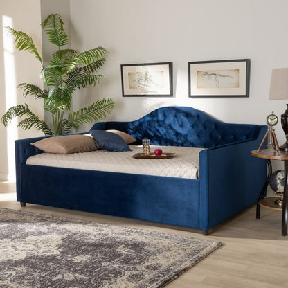 Baxton Studio - Perry Daybed in Royal Blue - CF8940-Navy Blue-Daybed-F view 6