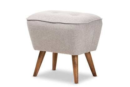 Baxton Studio - Petronelle Footstool - BBT5341-Greyish Beige view 1