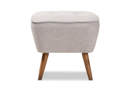 Baxton Studio - Petronelle Footstool - BBT5341-Greyish Beige view 2