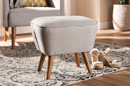 Baxton Studio - Petronelle Footstool - BBT5341-Greyish Beige view 5