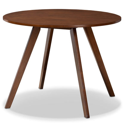 Baxton Studio - Philip Dining Set in Light Grey/Walnut Brown - Parlin/Hexa-Smoke/Walnut-5PC Dining Set view 3