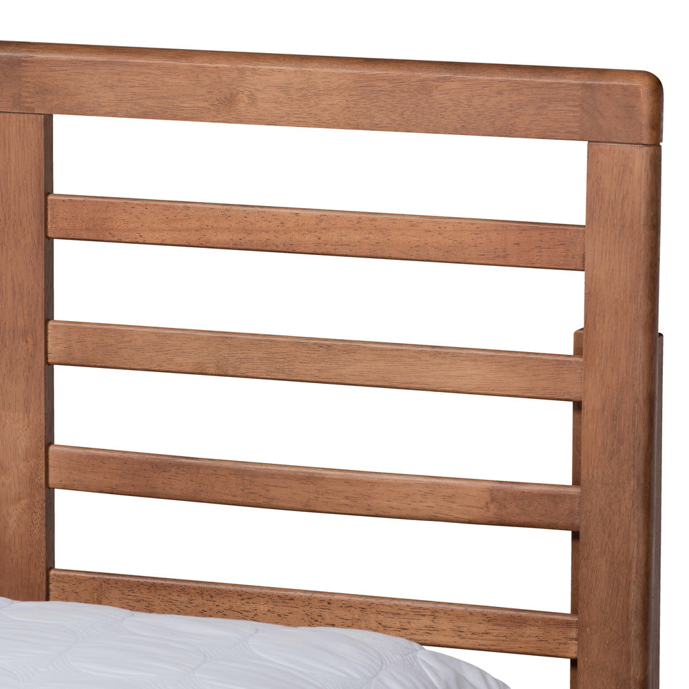 Baxton Studio - Piera Full Size Bed in Ash walnut - Piera-Ash Walnut-Full view 6