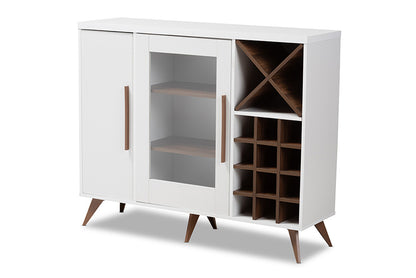 Baxton Studio - Pietro Wine Cabinet - SEWC160071WI-White/Columbia view 1