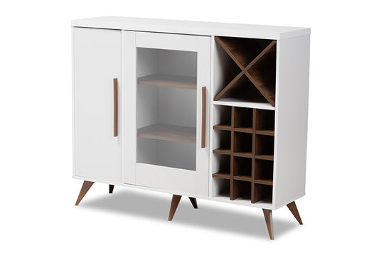 Baxton Studio - Pietro Wine Cabinet - SEWC160071WI-White/Columbia view 1