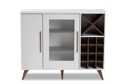 Baxton Studio - Pietro Wine Cabinet - SEWC160071WI-White/Columbia view 3