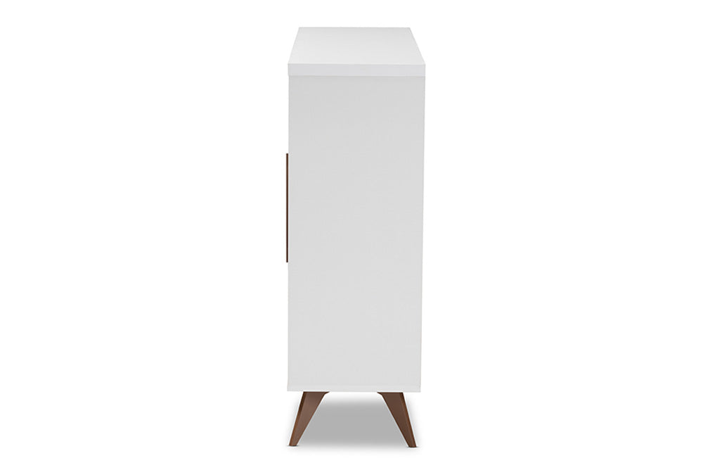 Baxton Studio - Pietro Wine Cabinet - SEWC160071WI-White/Columbia view 4