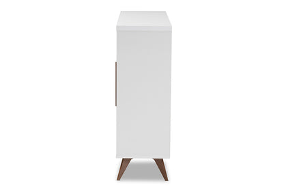 Baxton Studio - Pietro Wine Cabinet - SEWC160071WI-White/Columbia view 4