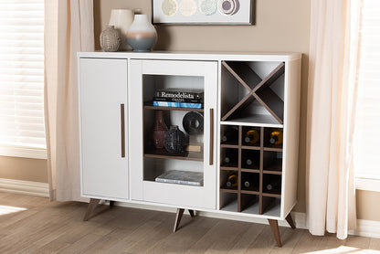 Baxton Studio - Pietro Wine Cabinet - SEWC160071WI-White/Columbia view 5