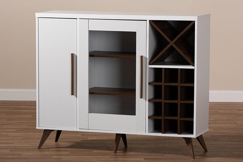 Baxton Studio - Pietro Wine Cabinet - SEWC160071WI-White/Columbia view 8