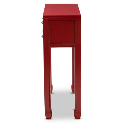 Baxton Studio - Pomme Console Table in Red - MIN18-Red-ST view 4