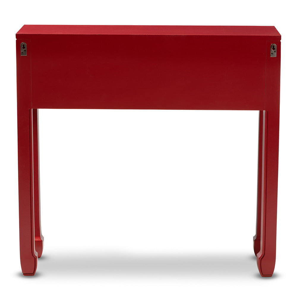 Baxton Studio - Pomme Console Table in Red - MIN18-Red-ST view 5