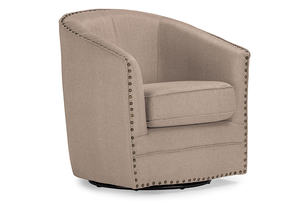 Baxton Studio - Porter Living Room Chair - DB-182-beige view 1