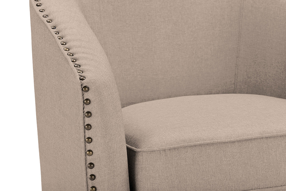 Baxton Studio - Porter Living Room Chair - DB-182-beige view 3