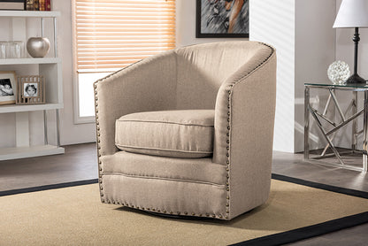 Baxton Studio - Porter Living Room Chair - DB-182-beige view 4