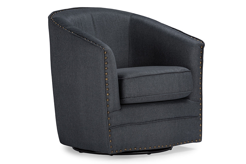 Baxton Studio - Porter Living Room Chair - DB-182-gray view 1