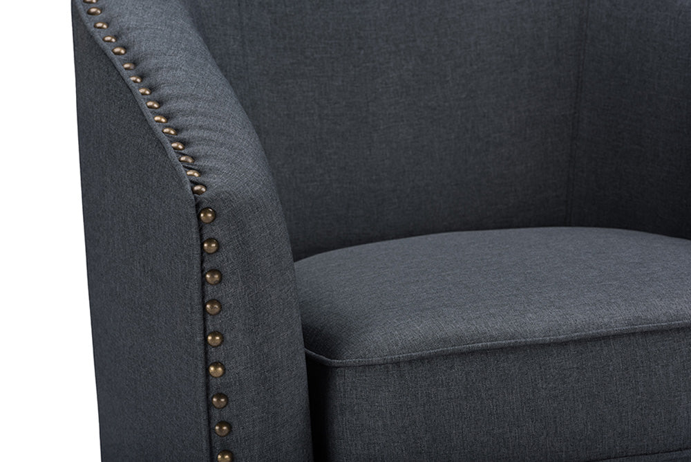 Baxton Studio - Porter Living Room Chair - DB-182-gray view 3