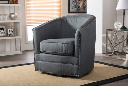 Baxton Studio - Porter Living Room Chair - DB-182-gray view 4