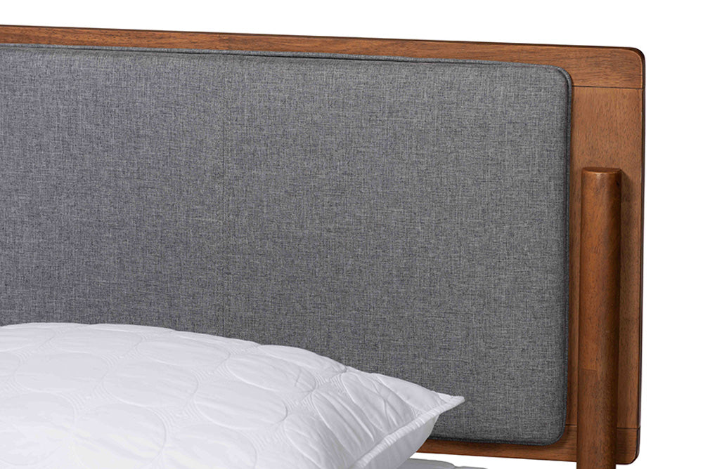 Baxton Studio - Powers King Size Bed - MG0089-1-Dark Grey/Ash Walnut-King view 4