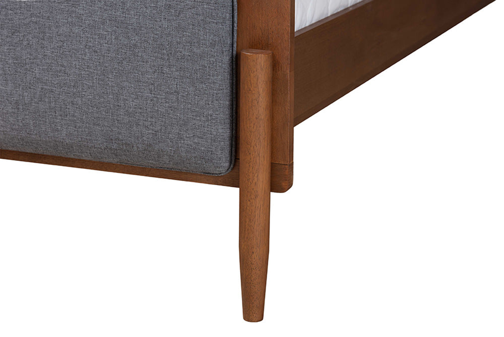 Baxton Studio - Powers King Size Bed - MG0089-1-Dark Grey/Ash Walnut-King view 6