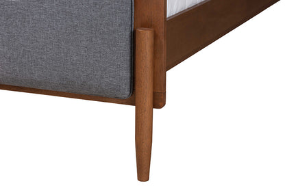 Baxton Studio - Powers King Size Bed - MG0089-1-Dark Grey/Ash Walnut-King view 6