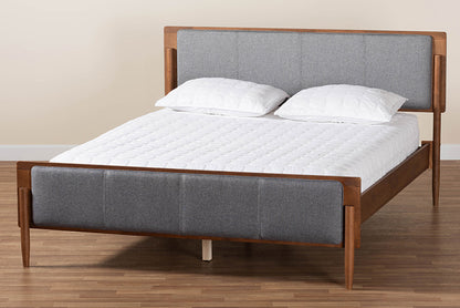 Baxton Studio - Powers King Size Bed - MG0089-1-Dark Grey/Ash Walnut-King view 8