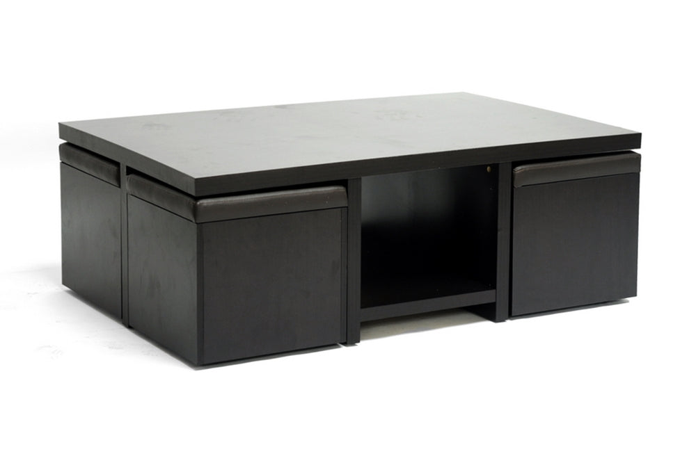 Baxton Studio - Prescott Dining Set in Dark Brown - CT-1190-CTS-1190 view 1