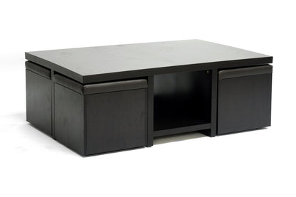 Baxton Studio - Prescott Dining Set in Dark Brown - CT-1190-CTS-1190 view 1