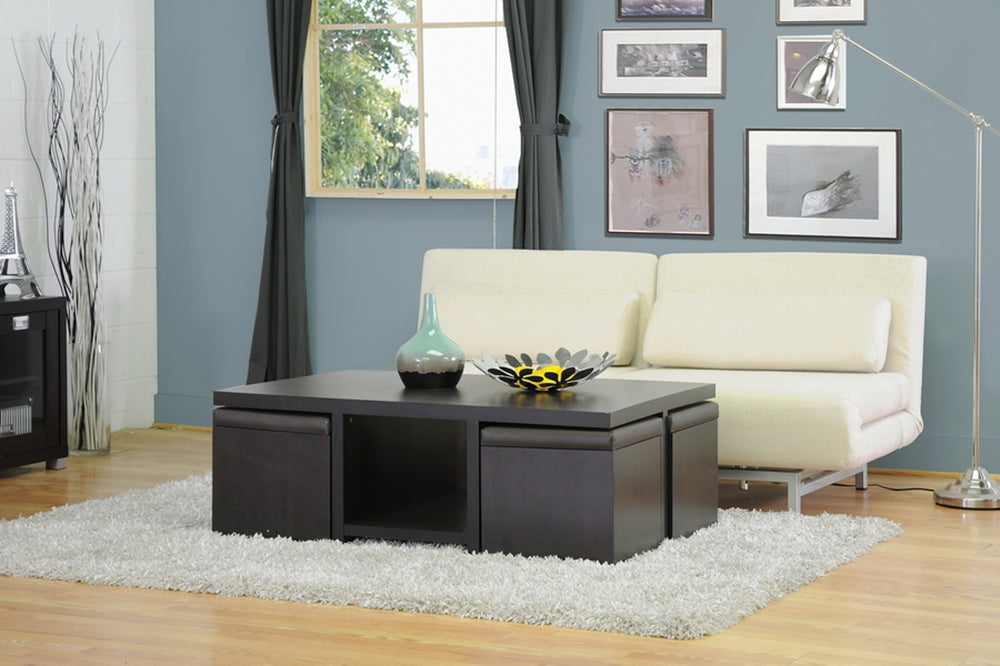 Baxton Studio - Prescott Dining Set in Dark Brown - CT-1190-CTS-1190 view 3
