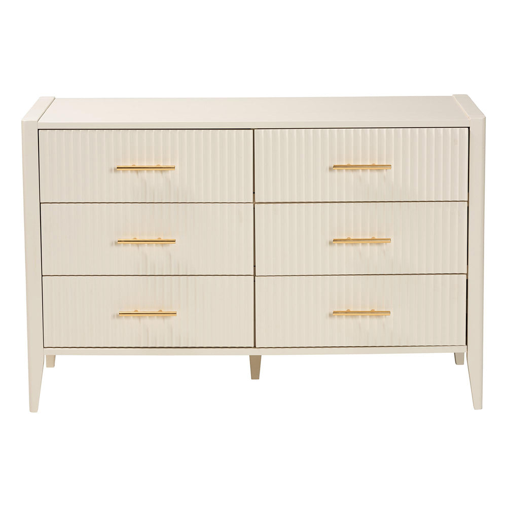 Baxton Studio - Primrose Dresser in Ivory - SW8000-66D6D-6DW-Ivory-Dresser view 3