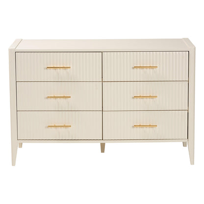 Baxton Studio - Primrose Dresser in Ivory - SW8000-66D6D-6DW-Ivory-Dresser view 3