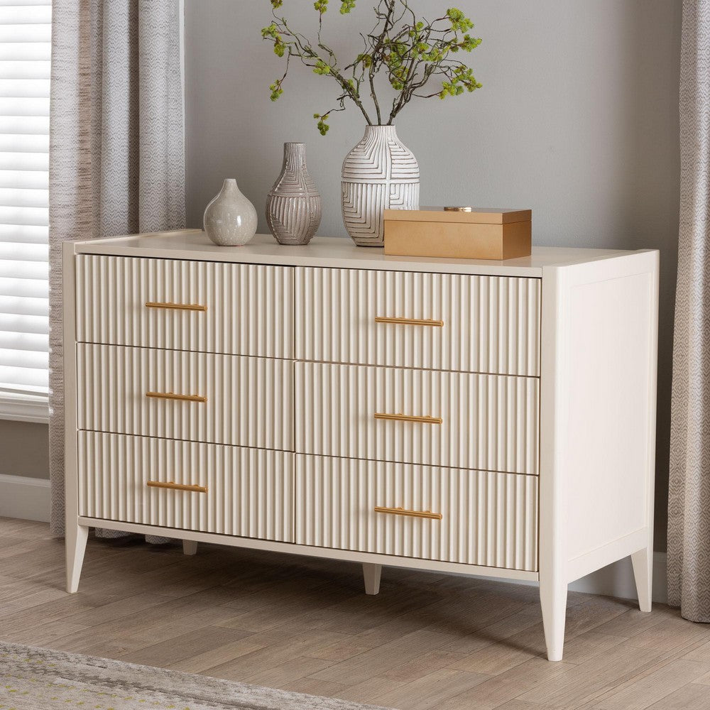 Baxton Studio - Primrose Dresser in Ivory - SW8000-66D6D-6DW-Ivory-Dresser view 8