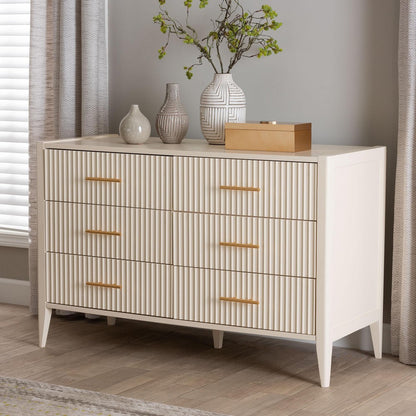 Baxton Studio - Primrose Dresser in Ivory - SW8000-66D6D-6DW-Ivory-Dresser view 8