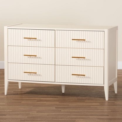Baxton Studio - Primrose Dresser in Ivory - SW8000-66D6D-6DW-Ivory-Dresser view 9