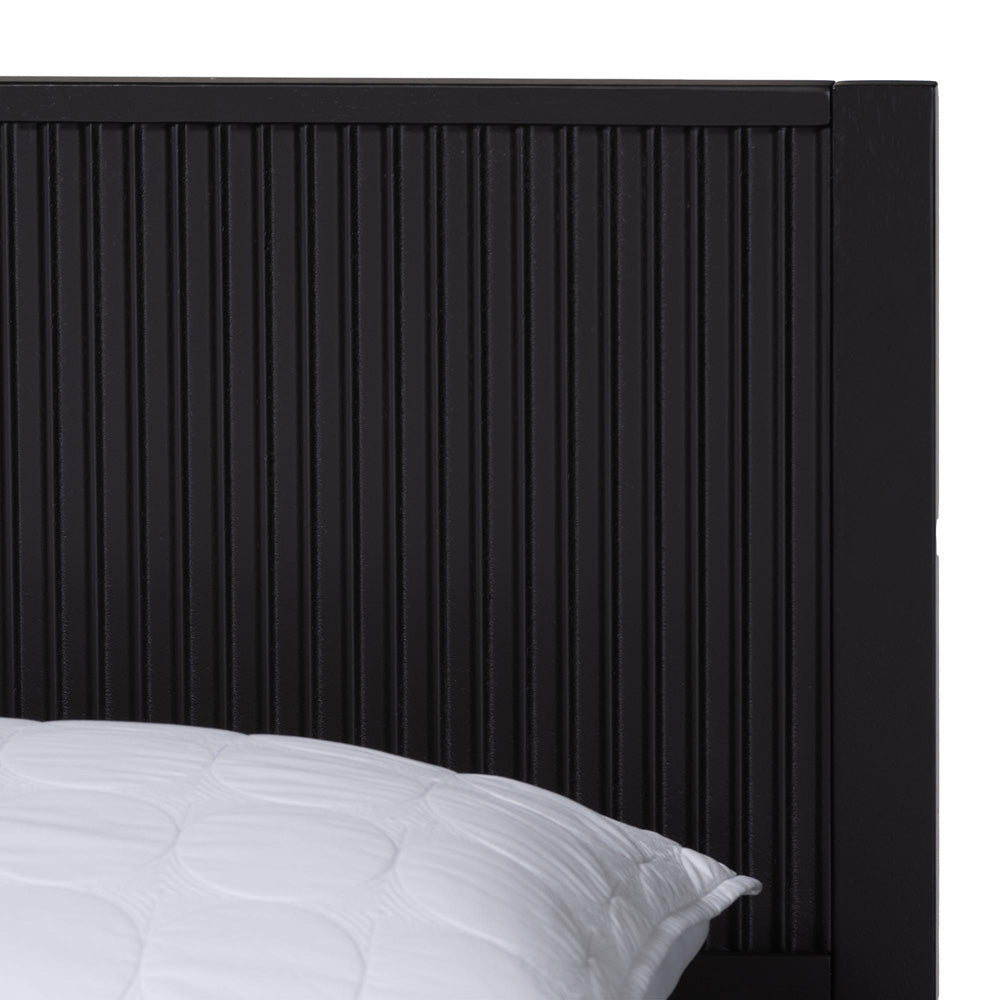 Baxton Studio - Primrose King Bedroom Set in Black - SW8596-Black-4PC King Bedroom Set view 8