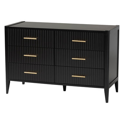 Baxton Studio - Primrose King Bedroom Set in Black - SW8609-Black-4PC CaNopy King Bedroom Set view 5
