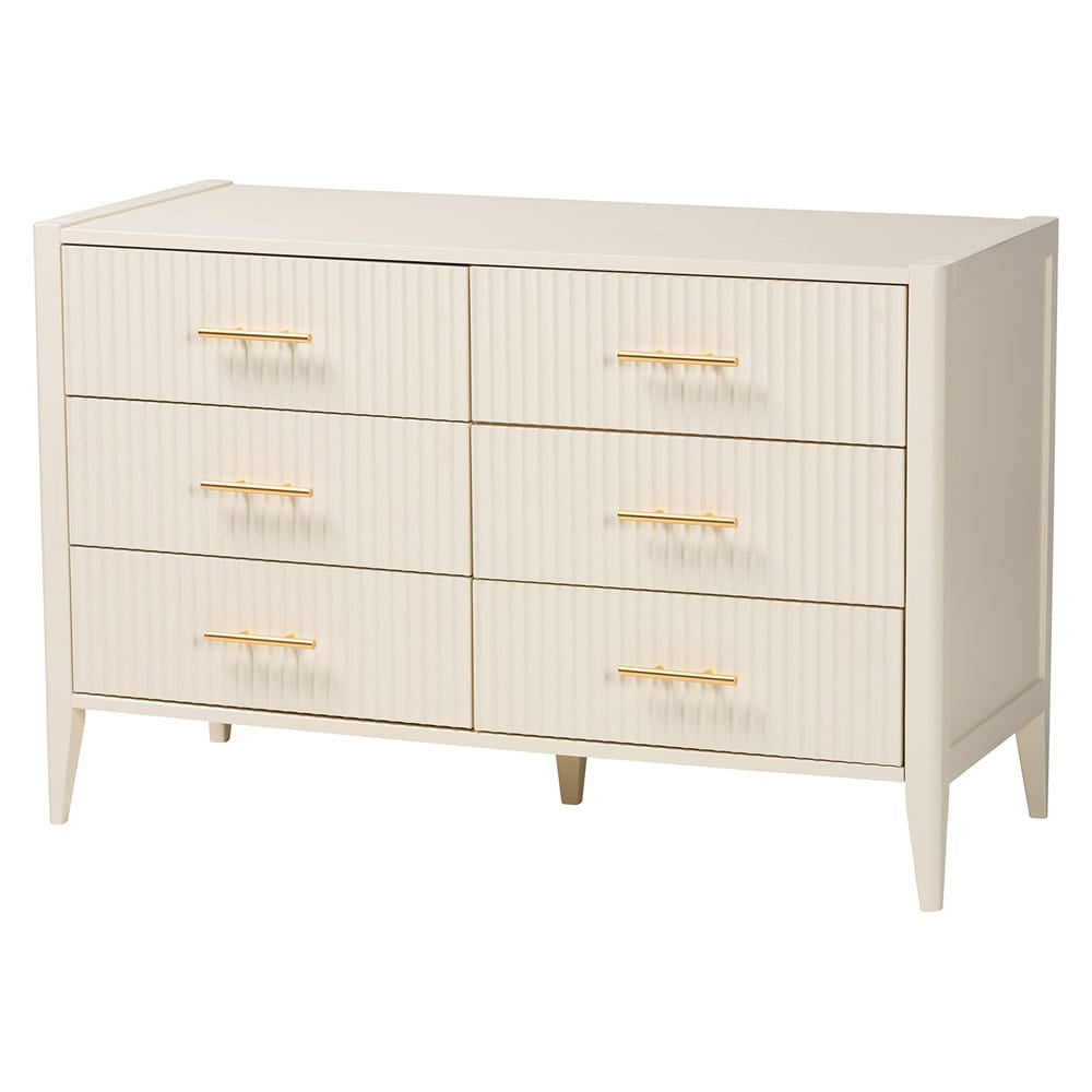 Baxton Studio - Primrose King Bedroom Set in Ivory - SW8596-Ivory-4PC King Bedroom Set view 5