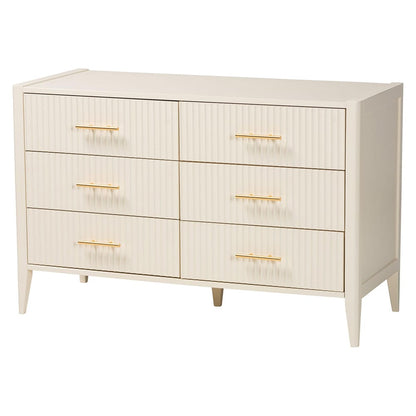 Baxton Studio - Primrose King Bedroom Set in Ivory - SW8596-Ivory-4PC King Bedroom Set view 5