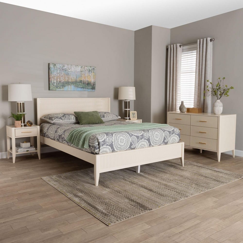 Baxton Studio - Primrose King Bedroom Set in Ivory - SW8596-Ivory-4PC King Bedroom Set view 11
