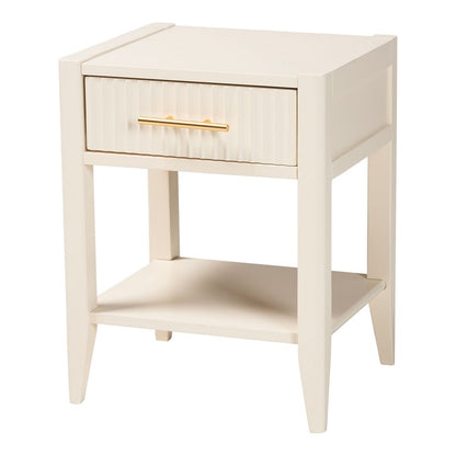 Baxton Studio - Primrose King Bedroom Set in Ivory - SW8609-Ivory-4PC CaNopy King Bedroom Set view 4