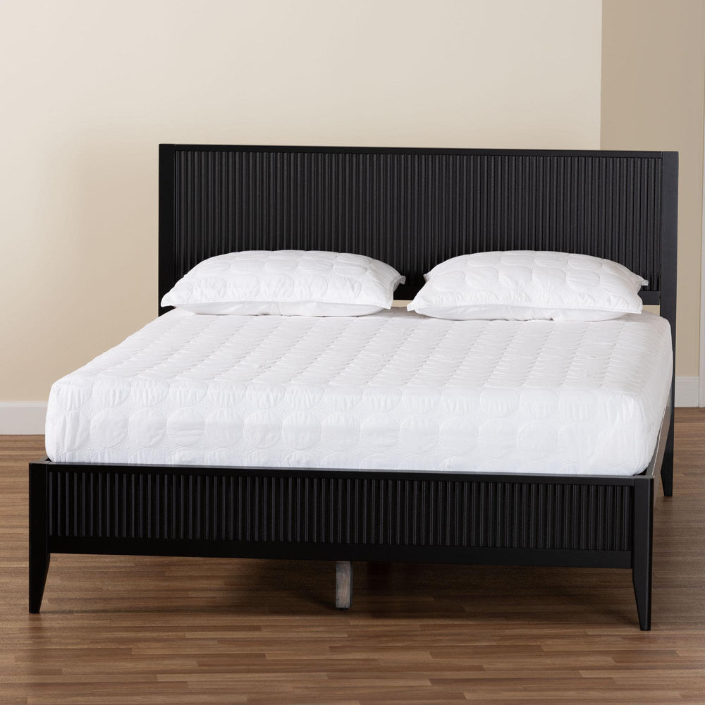Baxton Studio - Primrose King Size Bed in Black - SW8596-Black-King view 7