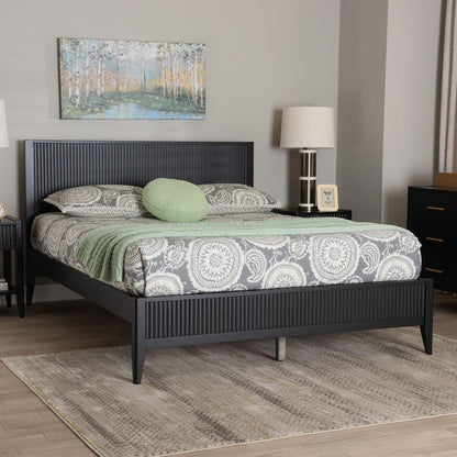 Baxton Studio - Primrose King Size Bed in Black - SW8596-Black-King view 8
