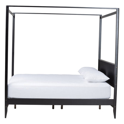 Baxton Studio - Primrose King Size Bed in Black - SW8609-Black-CaNopy King view 2