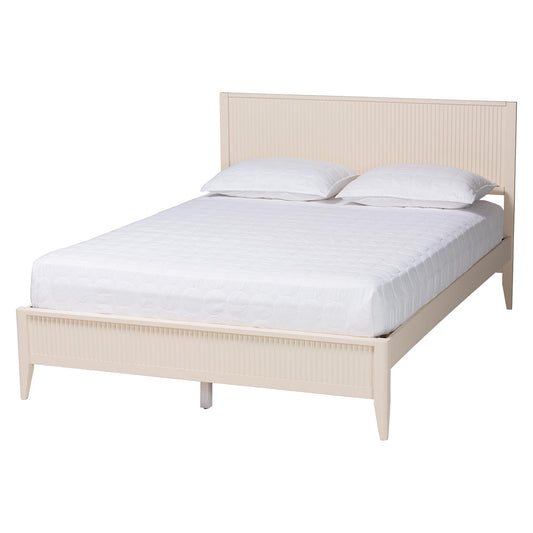 Baxton Studio - Primrose King Size Bed in Ivory - SW8596-Ivory-King view 1
