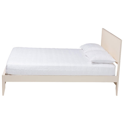 Baxton Studio - Primrose King Size Bed in Ivory - SW8596-Ivory-King view 2
