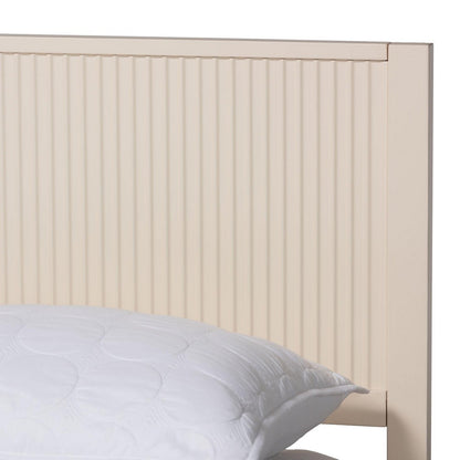 Baxton Studio - Primrose King Size Bed in Ivory - SW8596-Ivory-King view 4