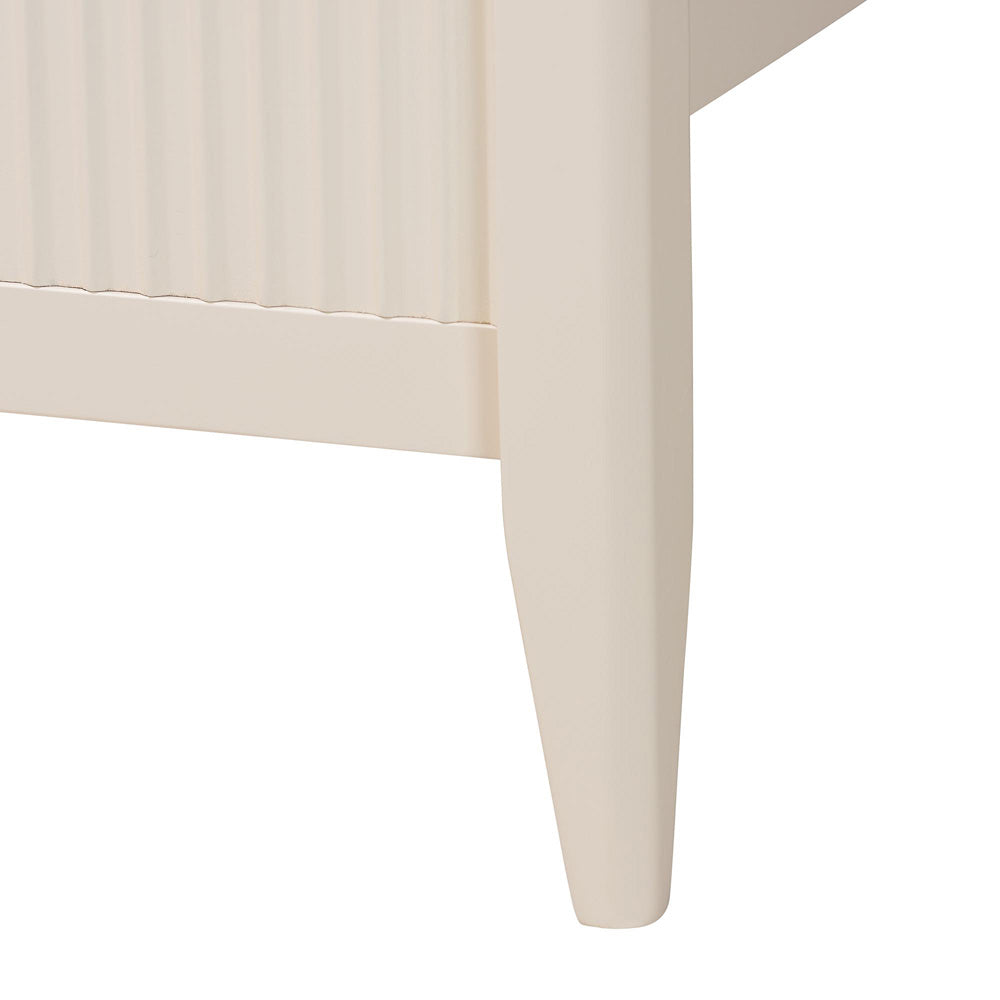 Baxton Studio - Primrose King Size Bed in Ivory - SW8596-Ivory-King view 5