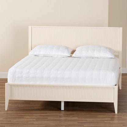 Baxton Studio - Primrose King Size Bed in Ivory - SW8596-Ivory-King view 8